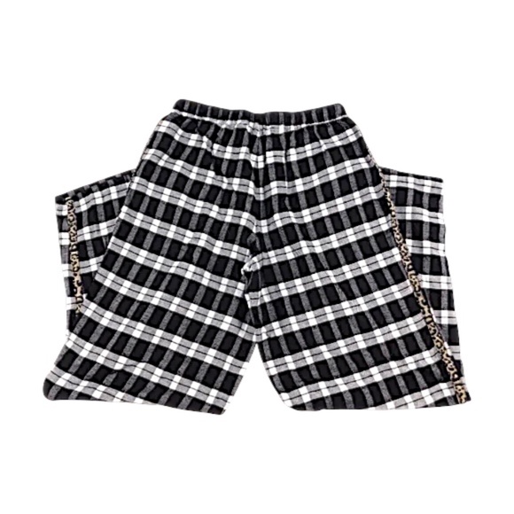 DKNY Black & White Plaid Lounge Pants | Size Small - Picture 1 of 3
